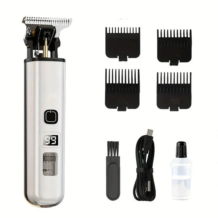 Rechargeable Hair Trimmer with Detachable Blade and LED Indicator - Image 3