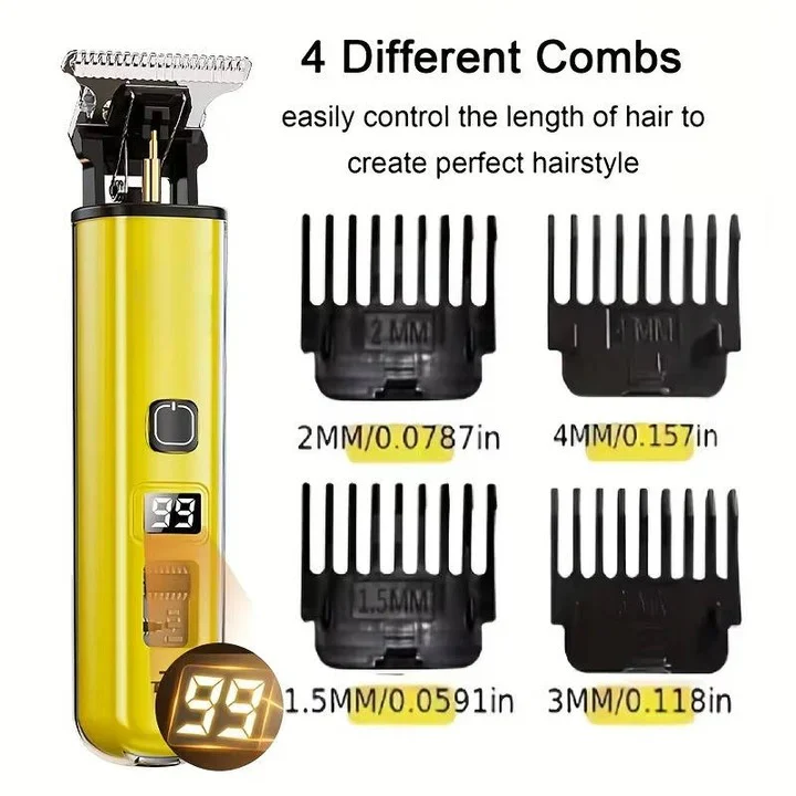 Rechargeable Hair Trimmer with Detachable Blade and LED Indicator - Image 5