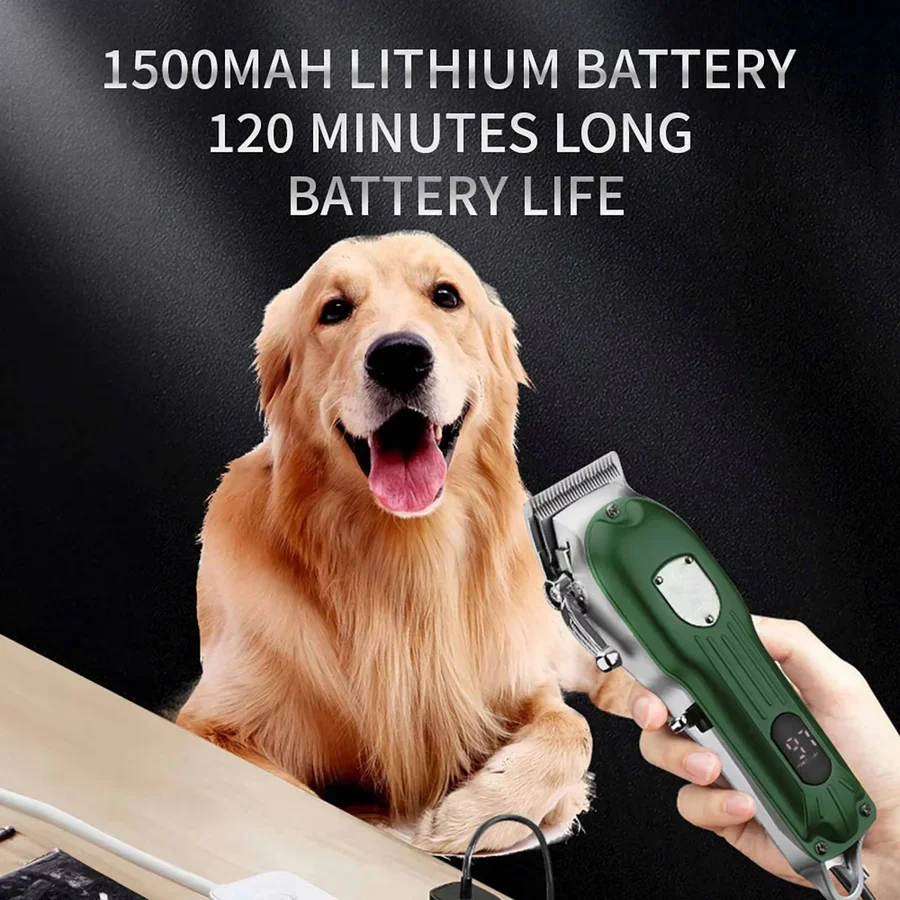 Professional Dog Hair Clipper All Metal Rechargeable - Image 7