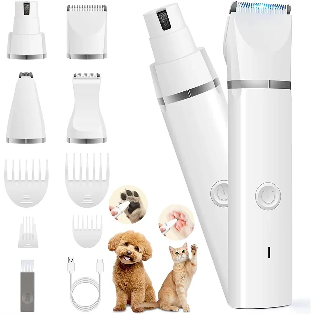 Cordless Pet Grooming Set with Clipper and Nail Grinder - Image 7