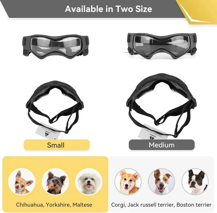 Ventilated Dog Goggles with Adjustable Strap - Image 6