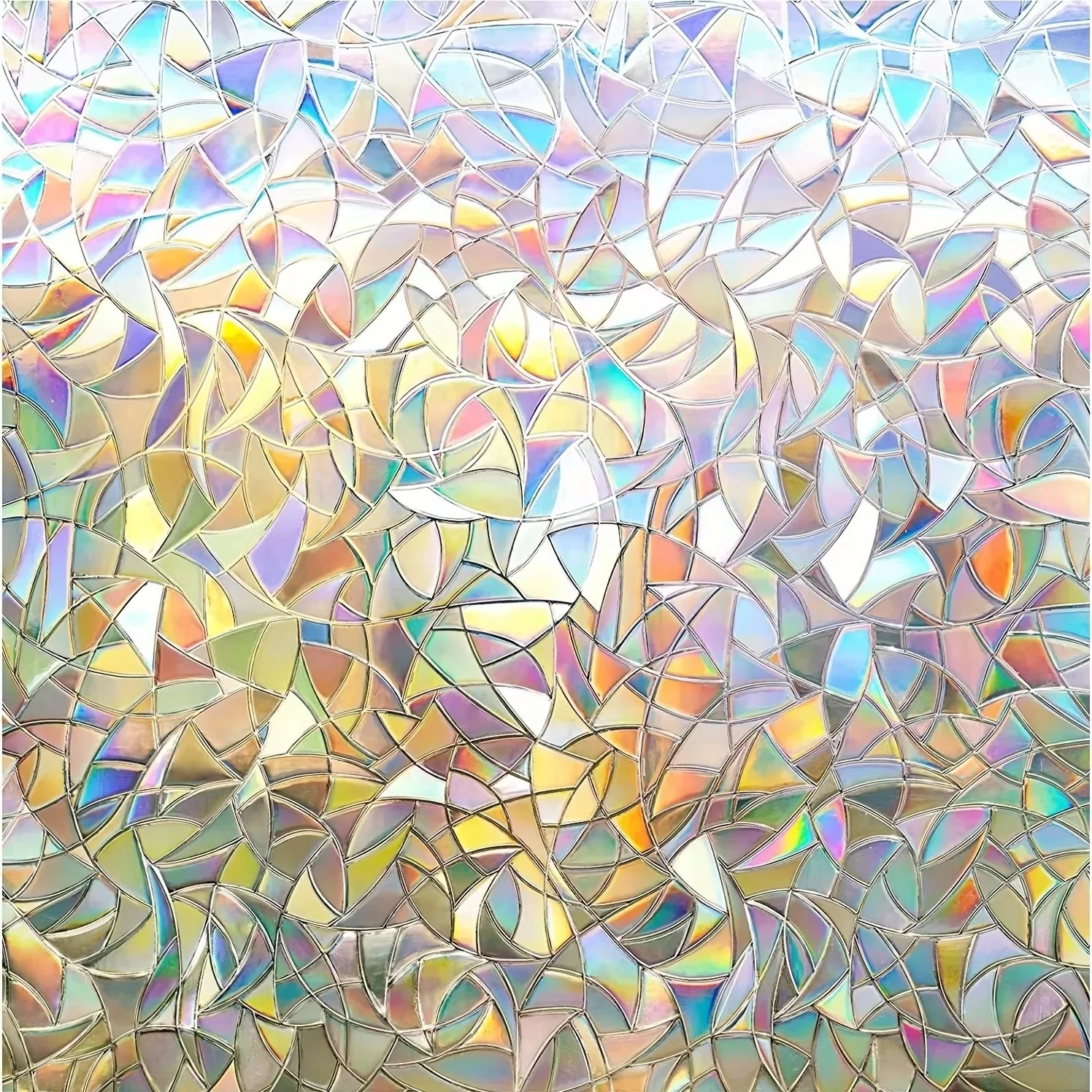 Rainbow Style Static Cling Window Film with Rainbow Design
