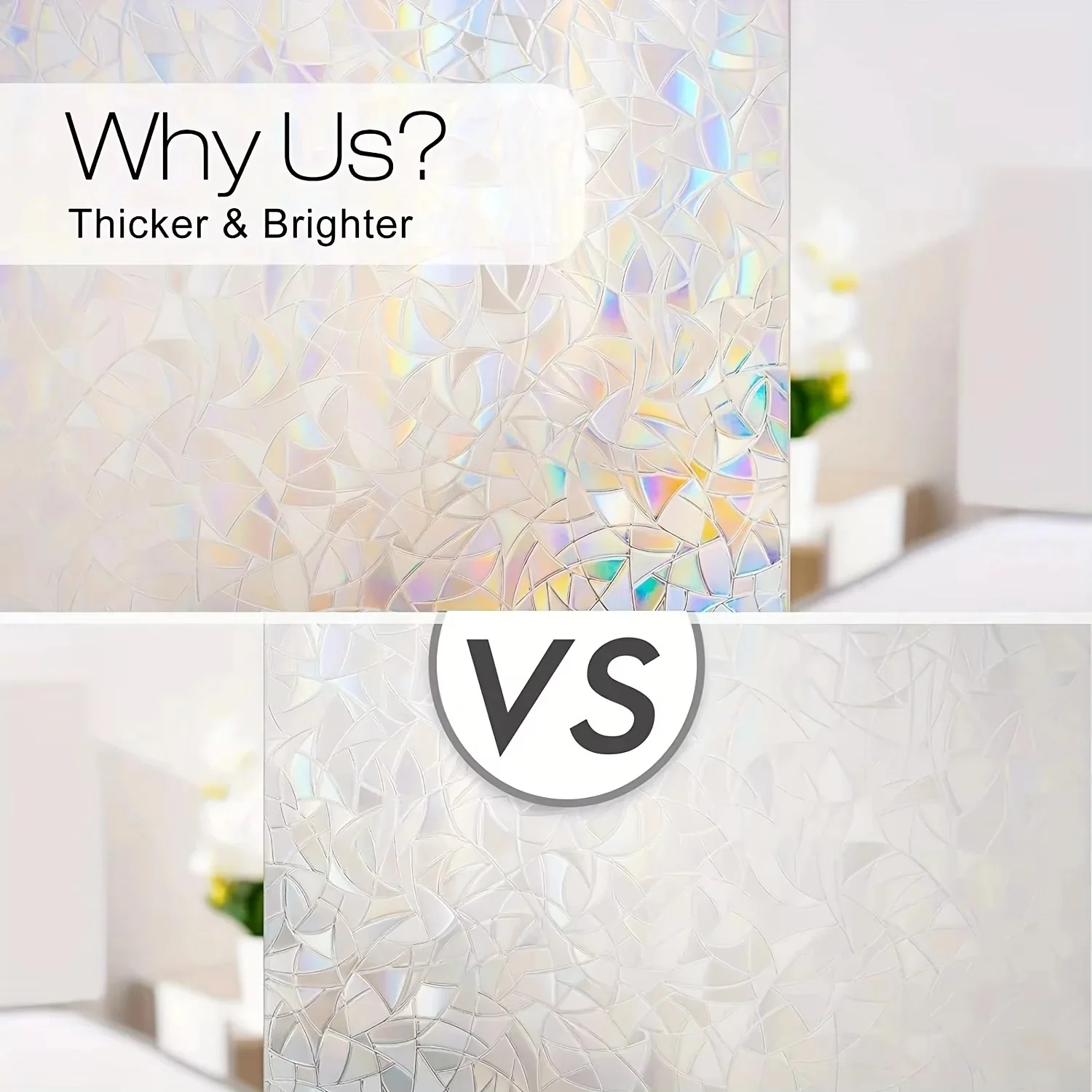 Rainbow Style Static Cling Window Film with Rainbow Design - Image 4