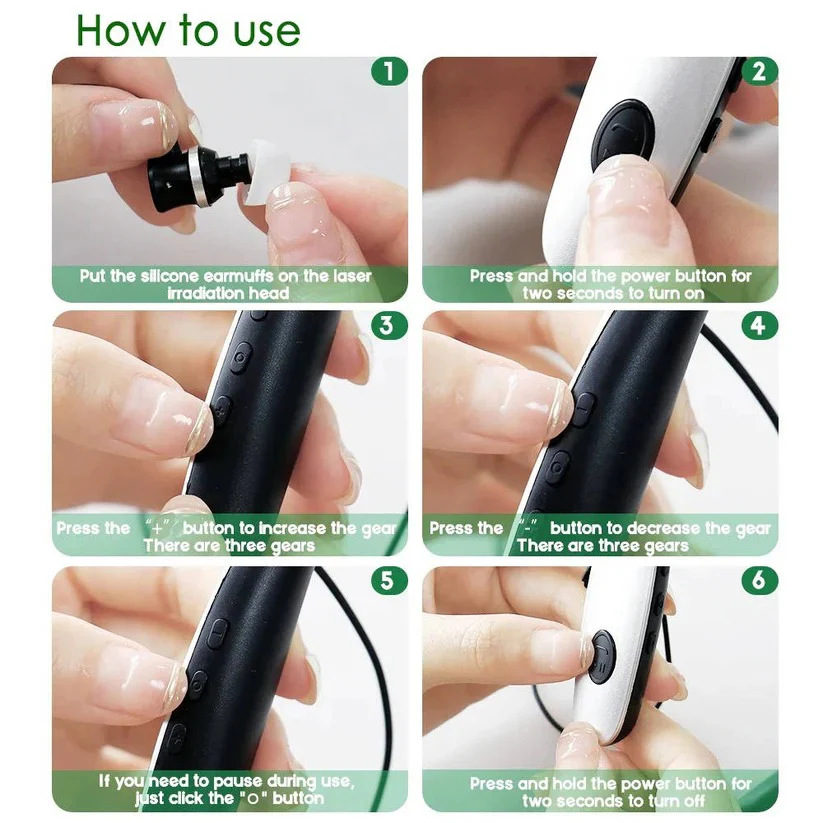 Rechargeable 650nm Red Light Device with Dual Ear and Nasal Probes - Image 11