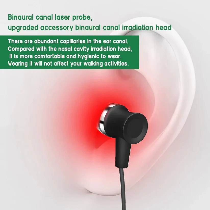 Rechargeable 650nm Red Light Device with Dual Ear and Nasal Probes - Image 5
