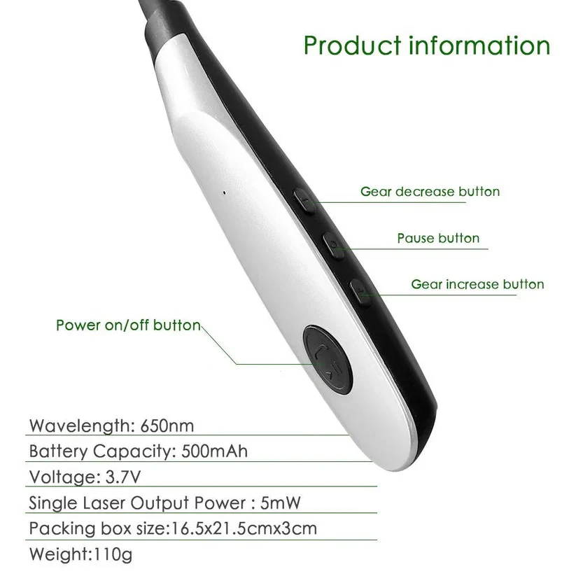 Rechargeable 650nm Red Light Device with Dual Ear and Nasal Probes - Image 9