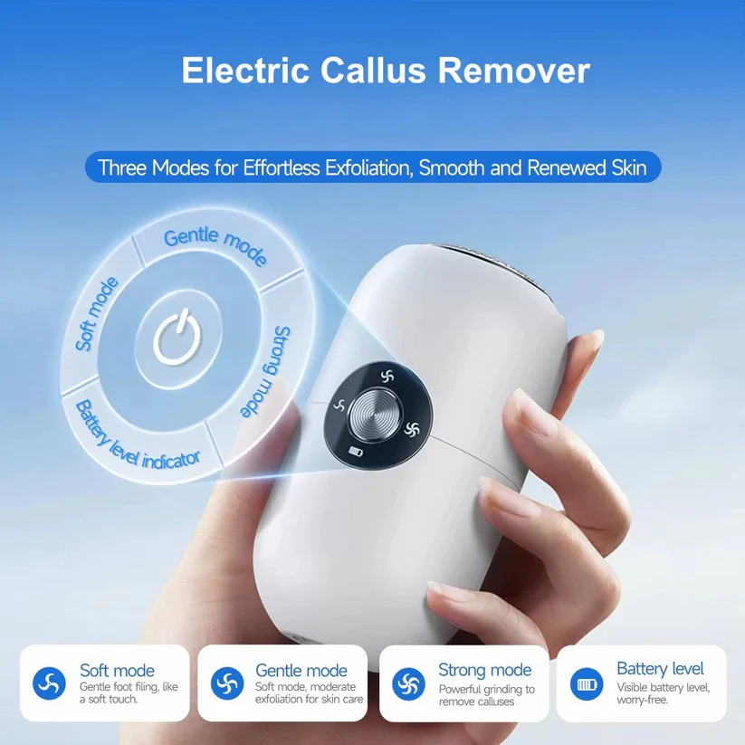 Rechargeable Electric Foot File with Adjustable Speed for Callus Removal - Image 4