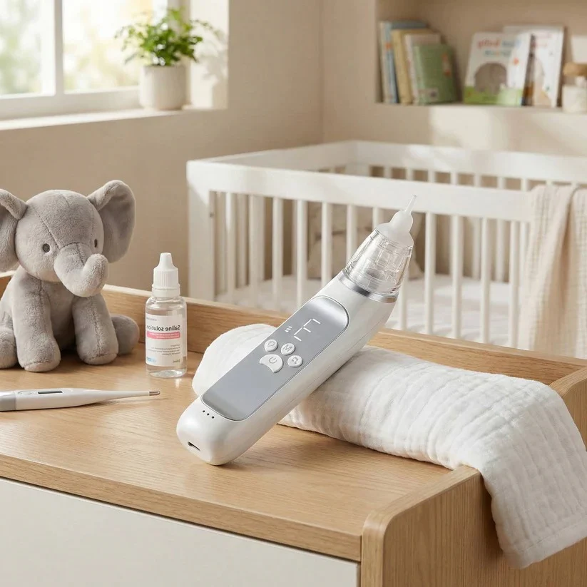 Rechargeable Electric Nasal Aspirator for Babies, 3 Suction Modes with Music - Image 2
