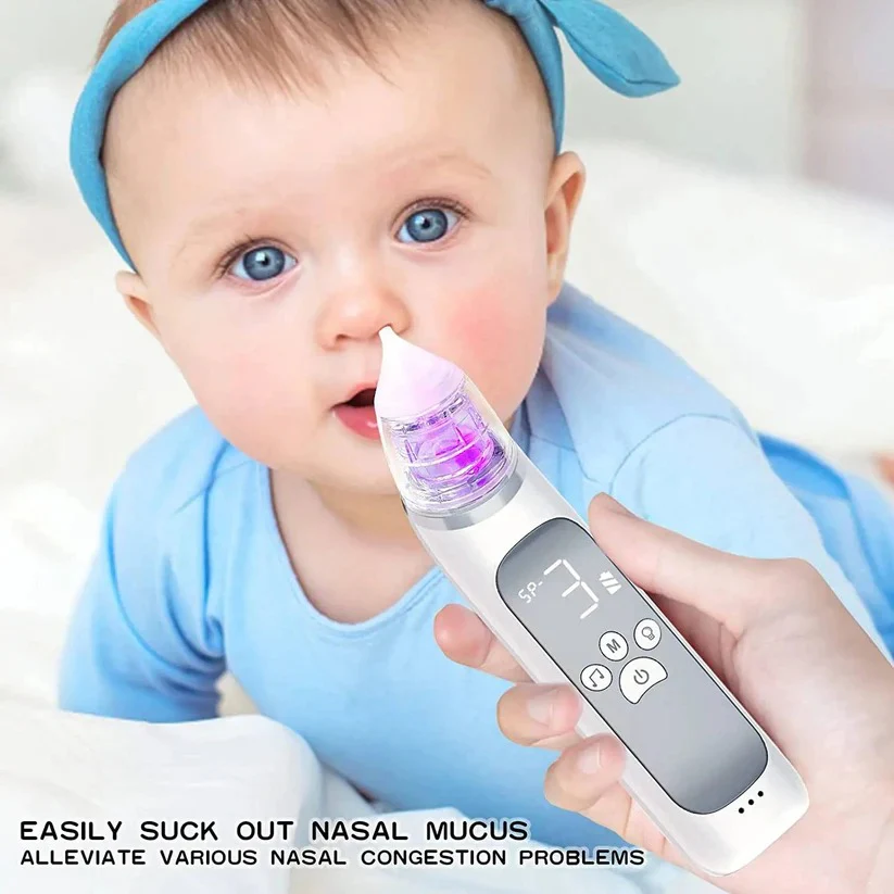 Rechargeable Electric Nasal Aspirator for Babies, 3 Suction Modes with Music - Image 3