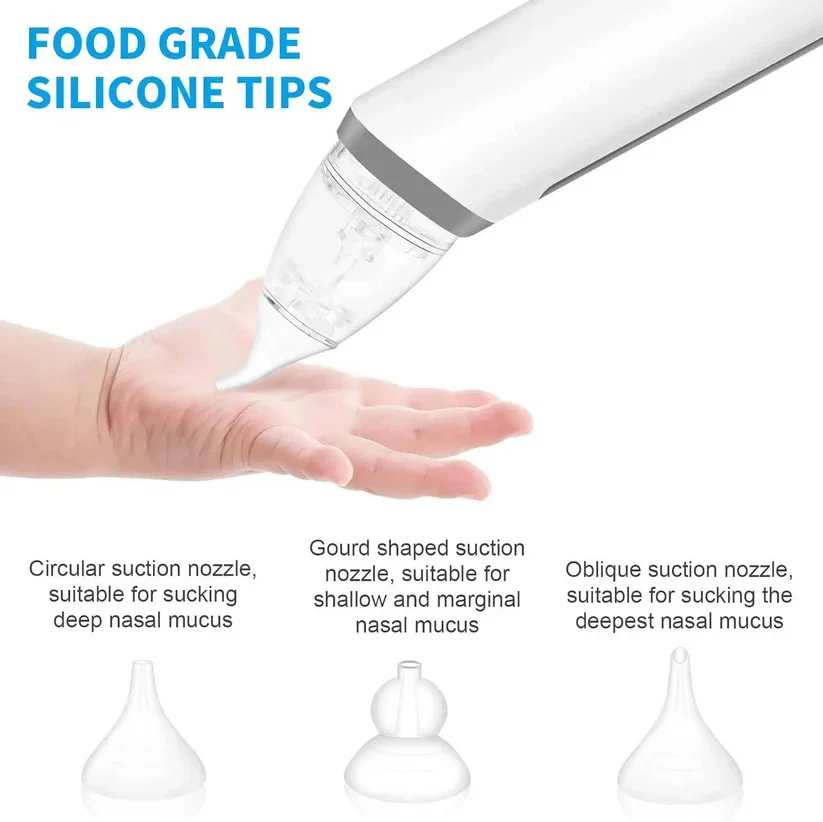 Rechargeable Electric Nasal Aspirator for Babies, 3 Suction Modes with Music - Image 4