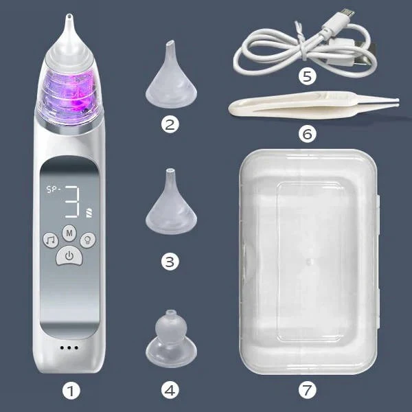 Rechargeable Electric Nasal Aspirator for Babies, 3 Suction Modes with Music - Image 7