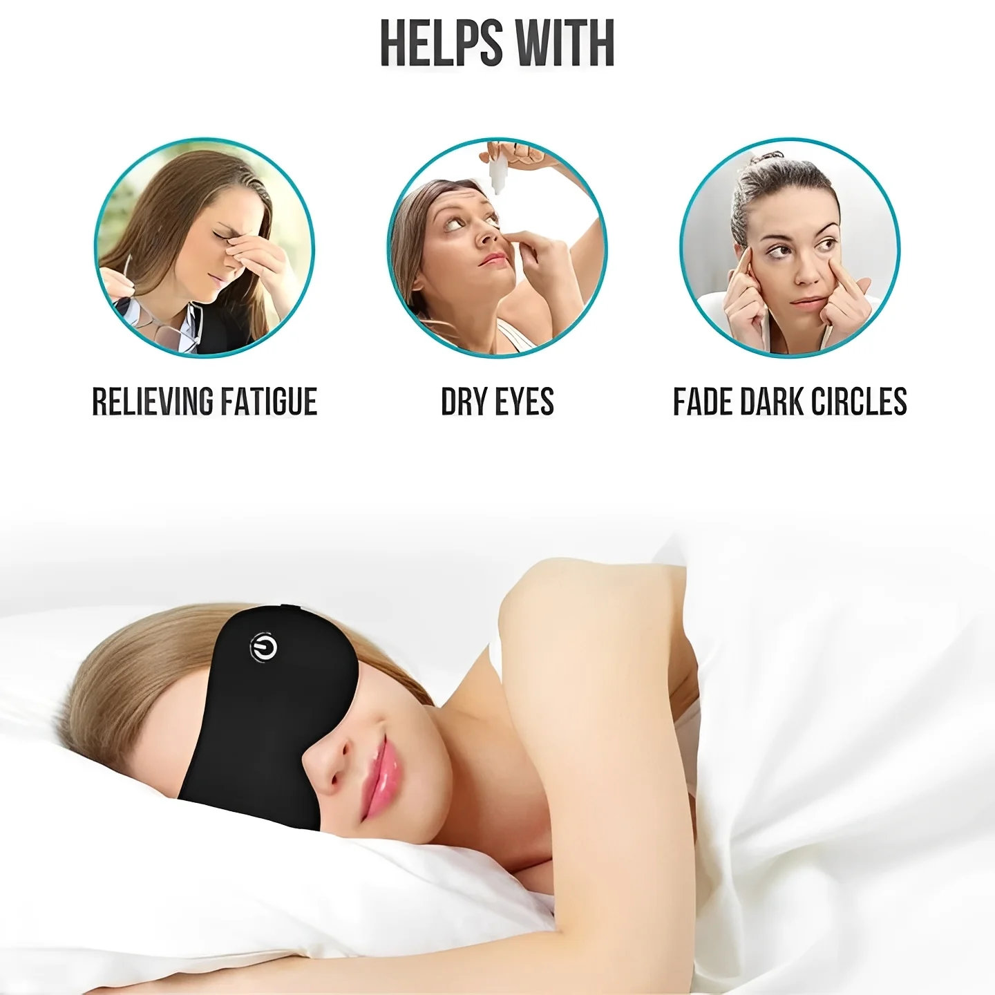 Rechargeable Heated Eye Mask for Relaxation and Sleep Support - Image 3