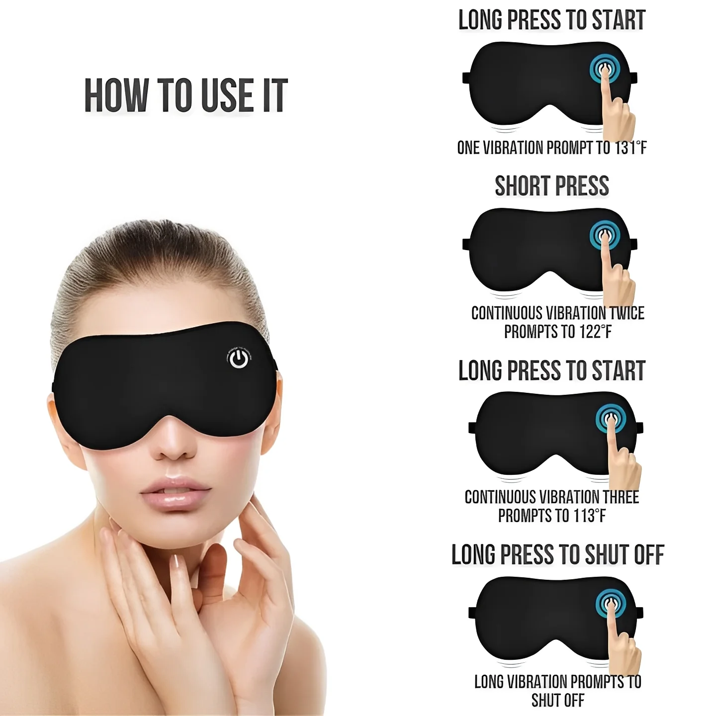 Rechargeable Heated Eye Mask for Relaxation and Sleep Support - Image 6