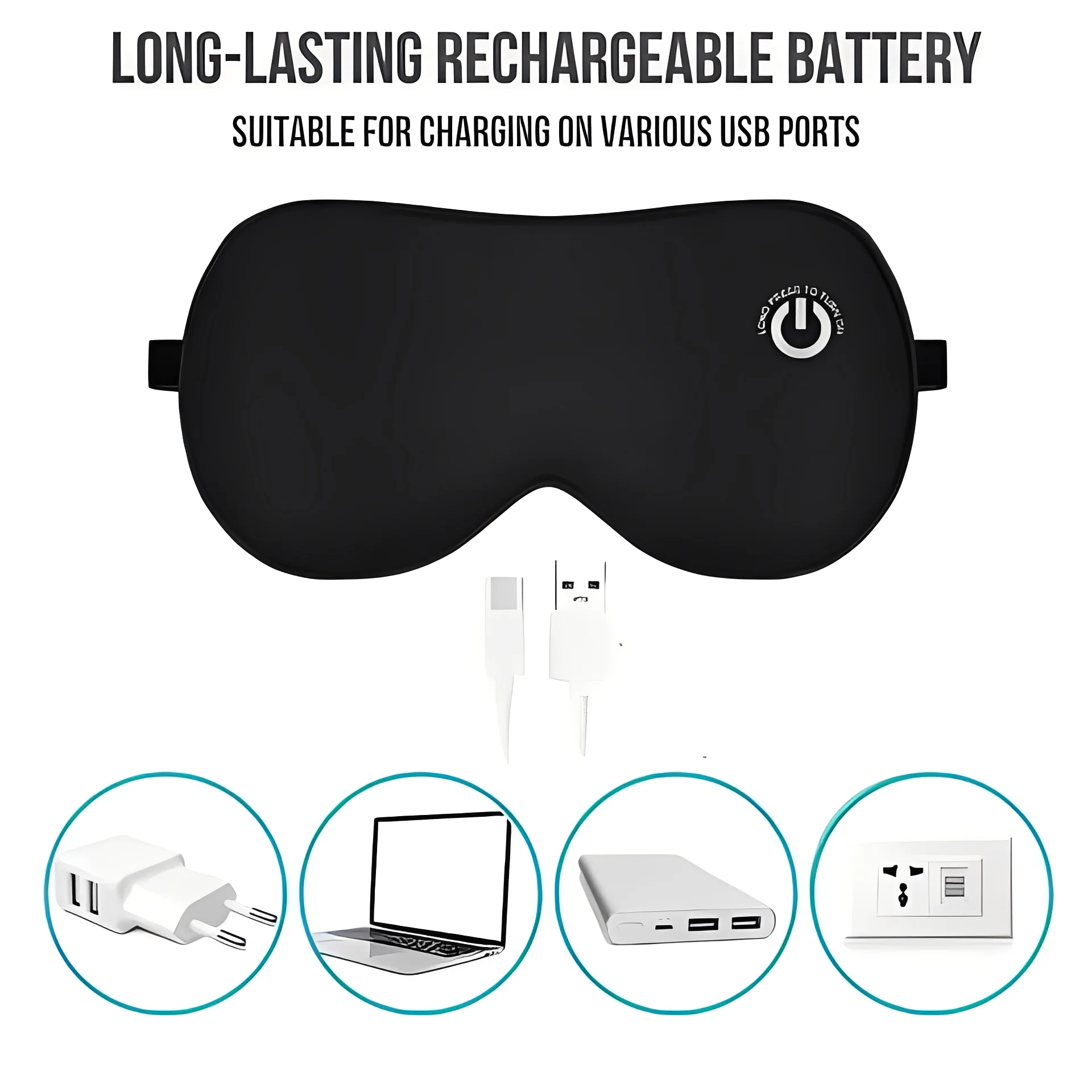 Rechargeable Heated Eye Mask for Relaxation and Sleep Support - Image 7