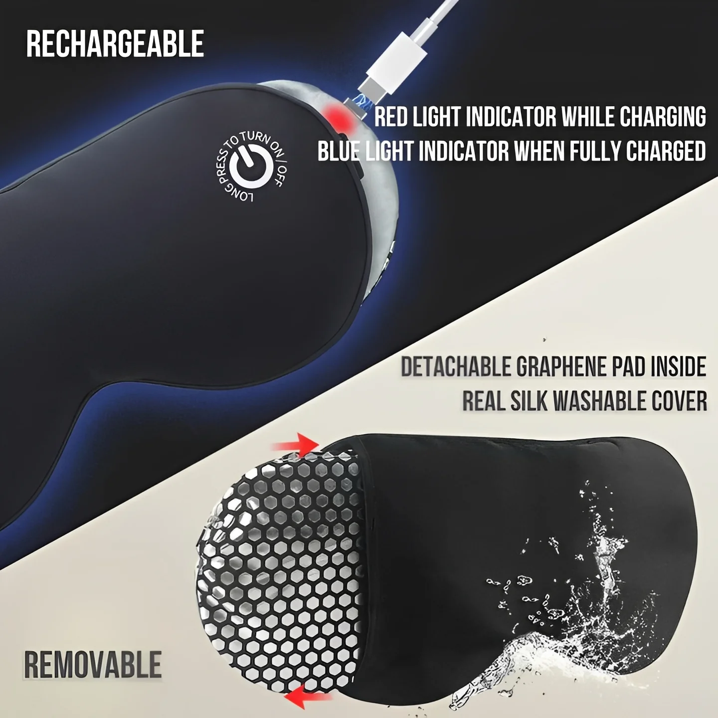 Rechargeable Heated Eye Mask for Relaxation and Sleep Support - Image 8