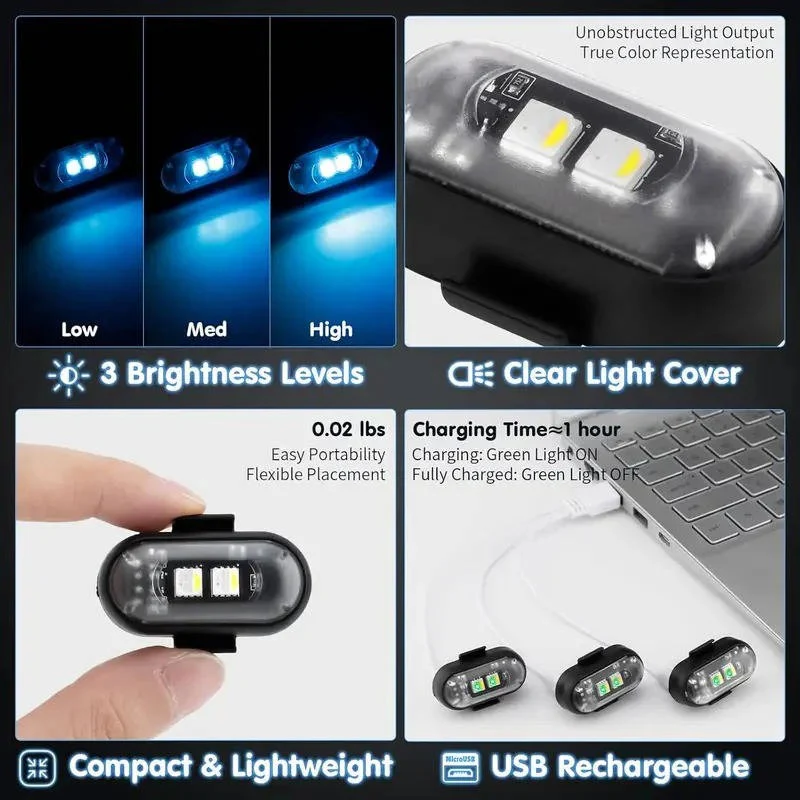 Rechargeable RGB LED Strobe Light with Remote Control - Image 4
