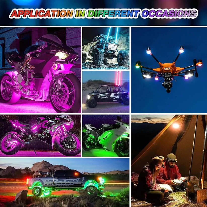 Rechargeable RGB LED Strobe Light with Remote Control - Image 5