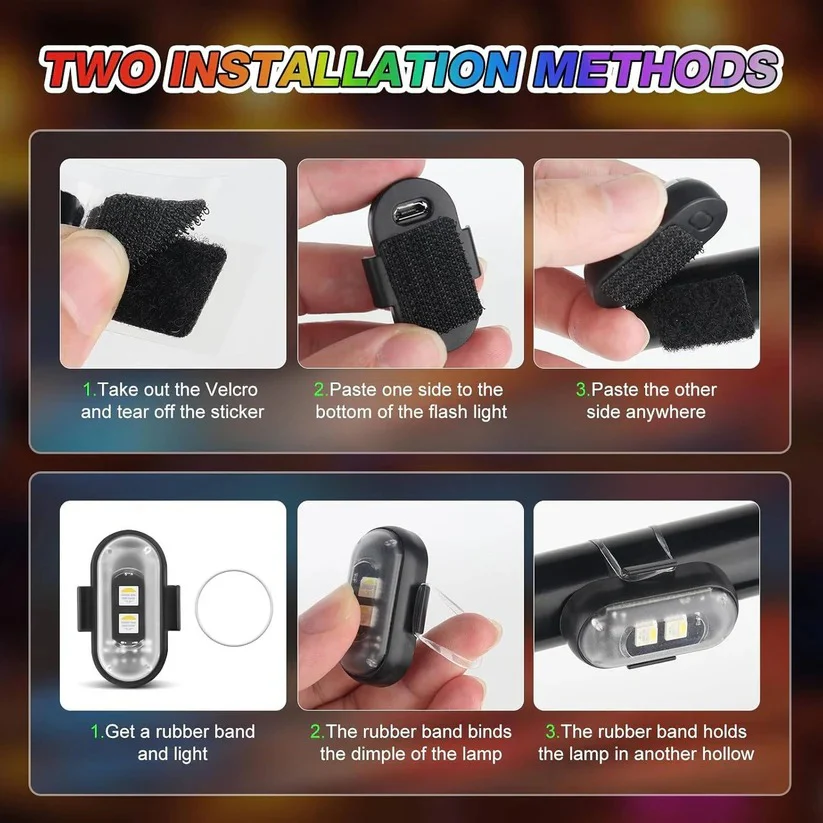 Rechargeable RGB LED Strobe Light with Remote Control - Image 7