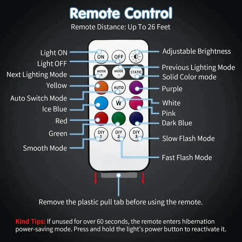 Rechargeable RGB LED Strobe Light with Remote Control - Image 8