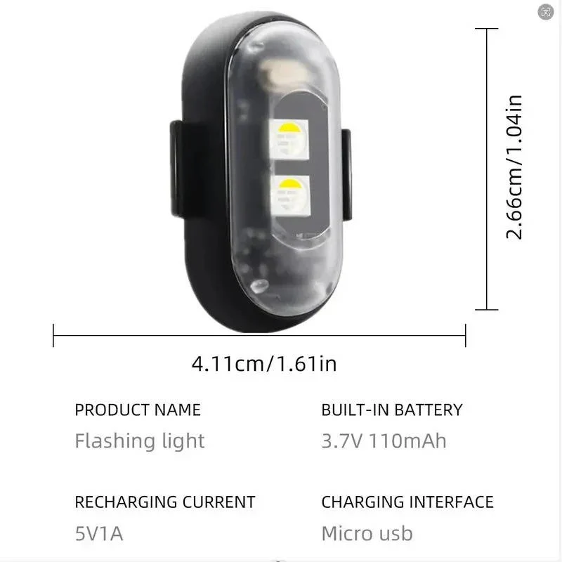 Rechargeable RGB LED Strobe Light with Remote Control - Image 9