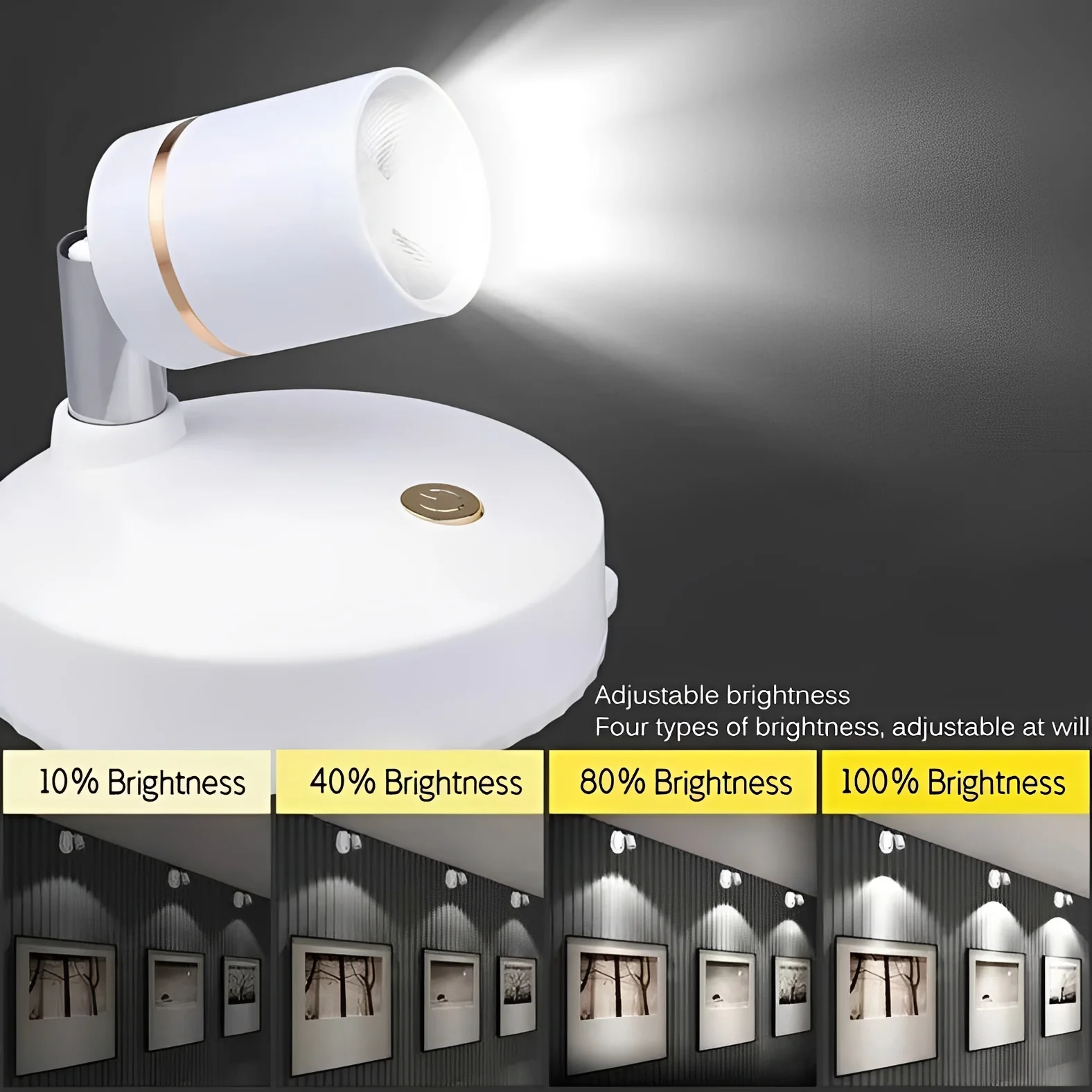Rechargeable Wireless LED Spotlight with Warm Ambient Glow - Image 5