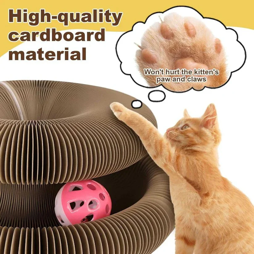 Recyclable Cat Scratching Pad with Ball Toy, Set of 2 - Image 4