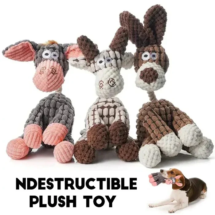 Reinforced Squeaky Plush Dog Toy with Durable Stitching - Image 16