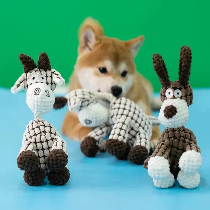Reinforced Squeaky Plush Dog Toy with Durable Stitching - Image 18