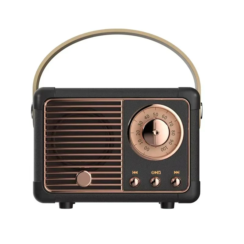Retro Bluetooth Speaker with Subwoofer and 5.3 Wireless Connectivity for Home Decor - Image 3