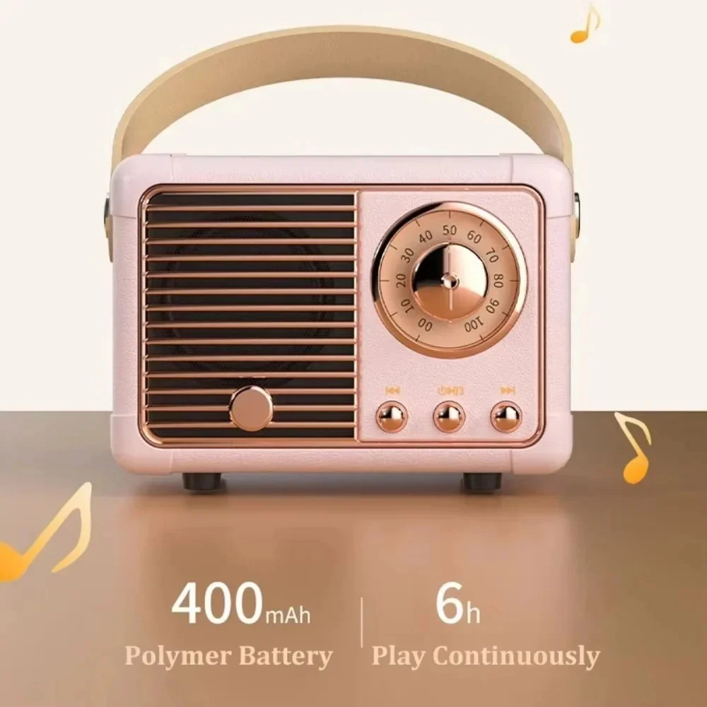 Retro Bluetooth Speaker with Subwoofer and 5.3 Wireless Connectivity for Home Decor - Image 7