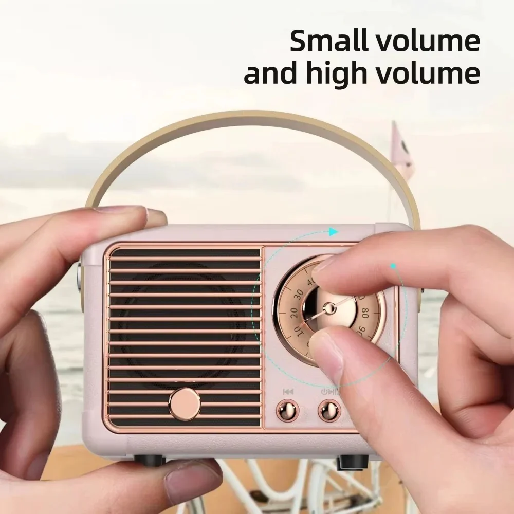Retro Bluetooth Speaker with Subwoofer and 5.3 Wireless Connectivity for Home Decor - Image 8