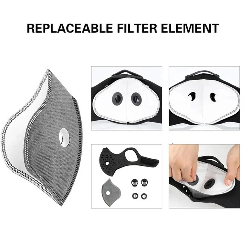 Reusable Breathable Face Mask with Replaceable Carbon Filter Insert - Image 6