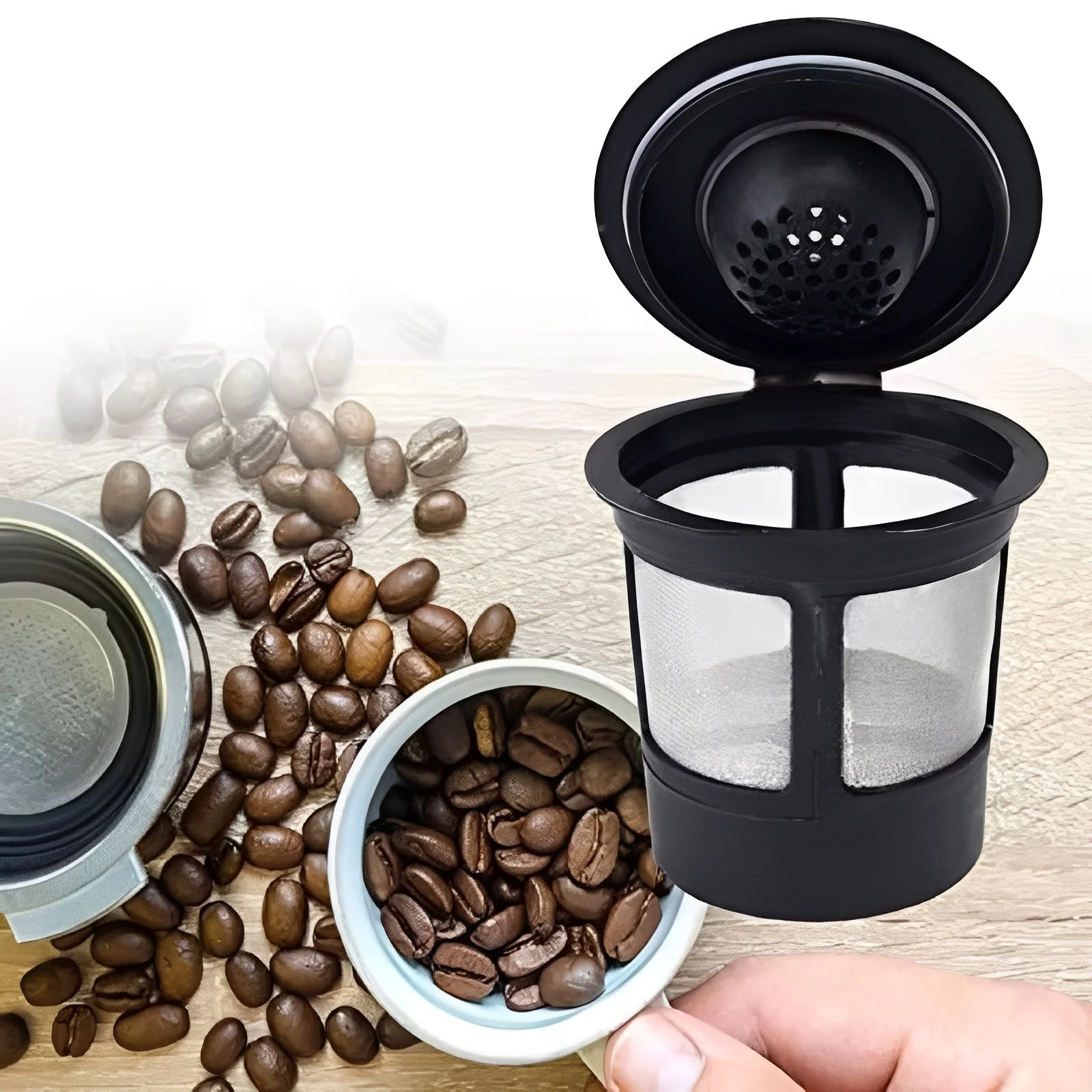 Reusable Coffee Filters 3 Pack with Stainless Steel Micro Hole Screen - Image 2