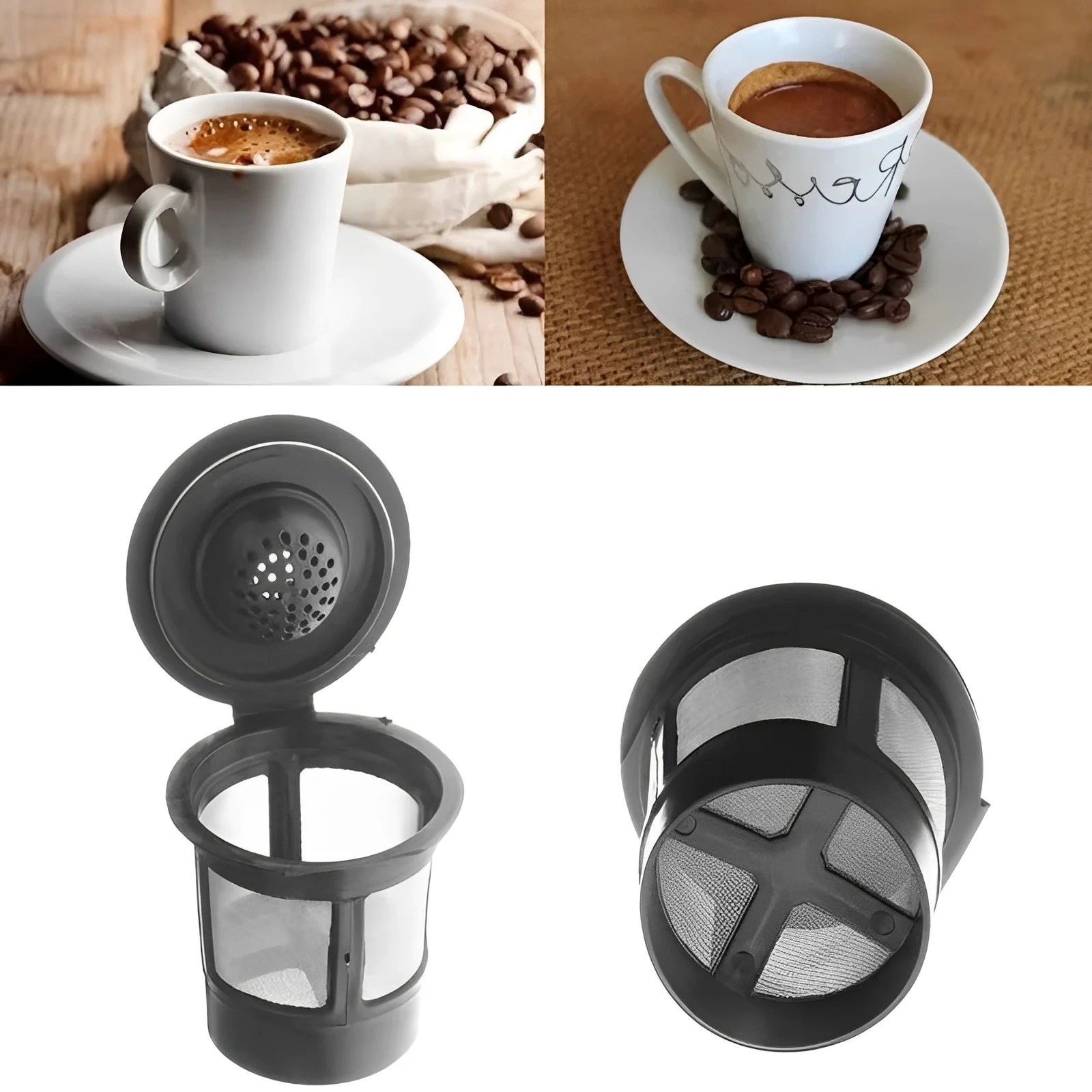 Reusable Coffee Filters 3 Pack with Stainless Steel Micro Hole Screen - Image 3