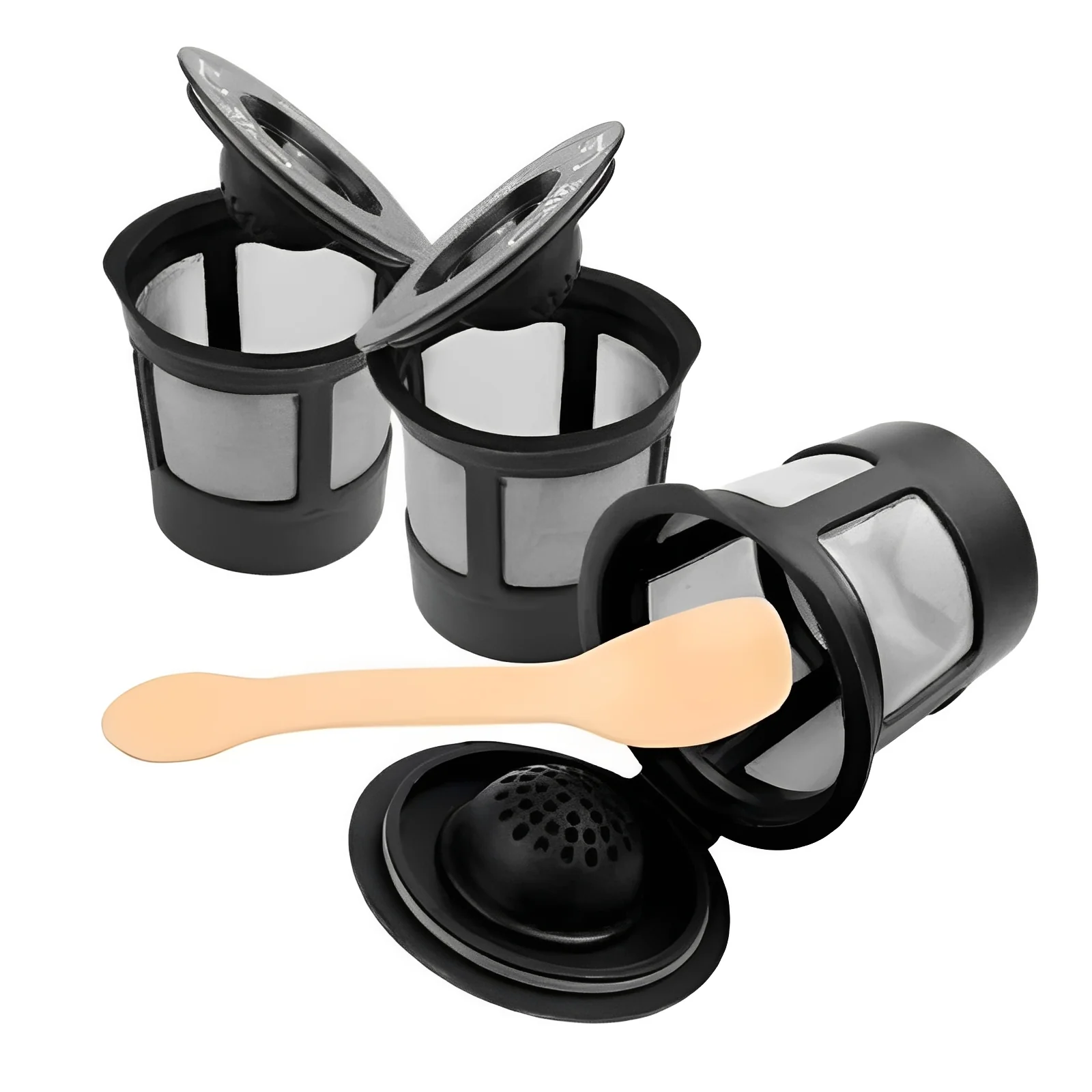 Reusable Coffee Filters 3 Pack with Stainless Steel Micro Hole Screen - Image 5