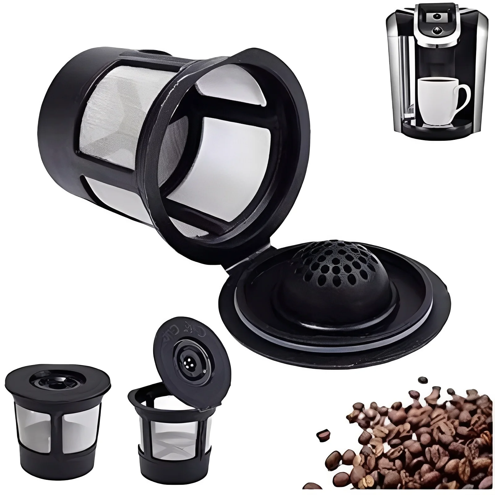 Reusable Coffee Filters 3 Pack with Stainless Steel Micro Hole Screen - Image 6