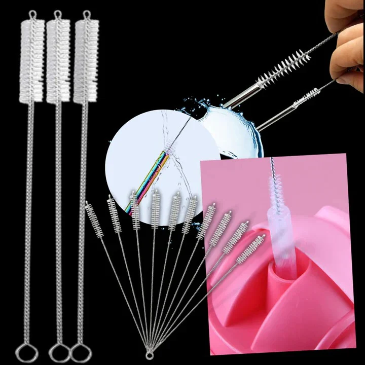 Reusable Straw Cleaning Brush Set for Cleaning, 10 Pieces - Image 8