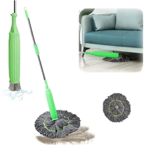 Self Wringing Microfiber Floor Mop, 360 Degree Rotating Cleaning Head - Image 2