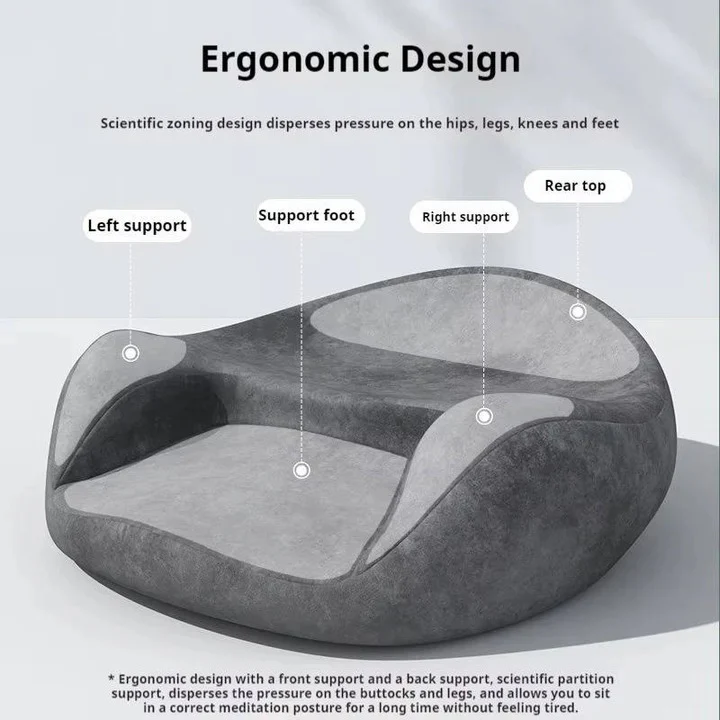 Round Meditation Cushion with Memory Foam Core - Image 10
