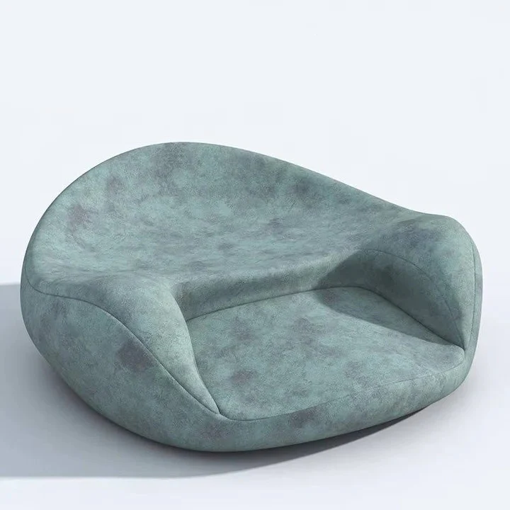Round Meditation Cushion with Memory Foam Core - Image 2