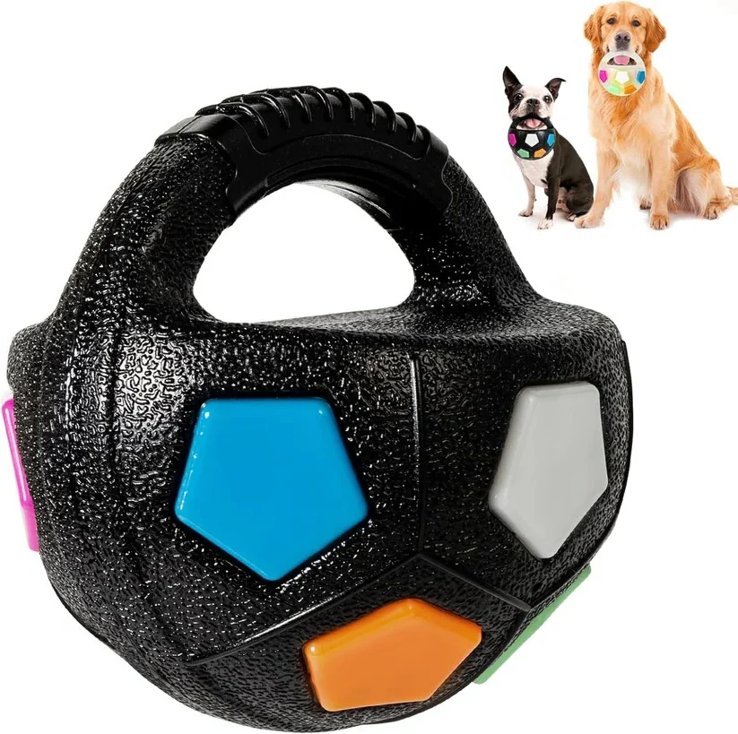 Rubber Football Dog Toy with Bottle Design for Heavy Chewers - Image 2