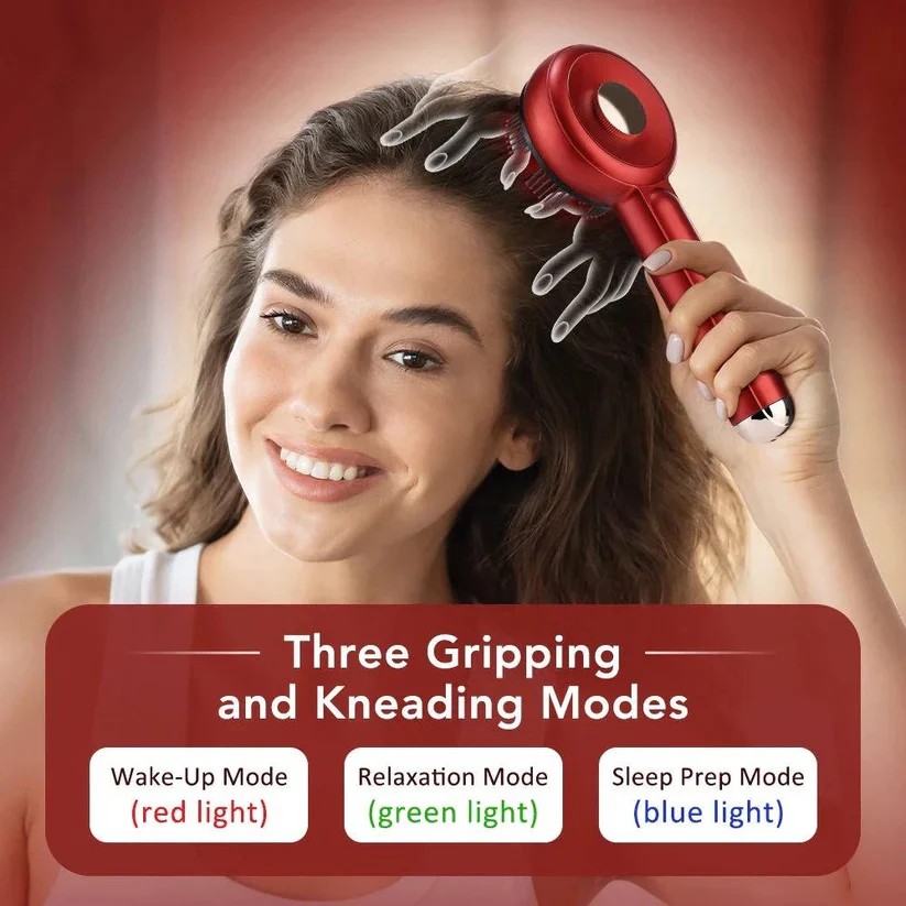 Scalp Massage Brush with Red Light for Hair Support - Image 4