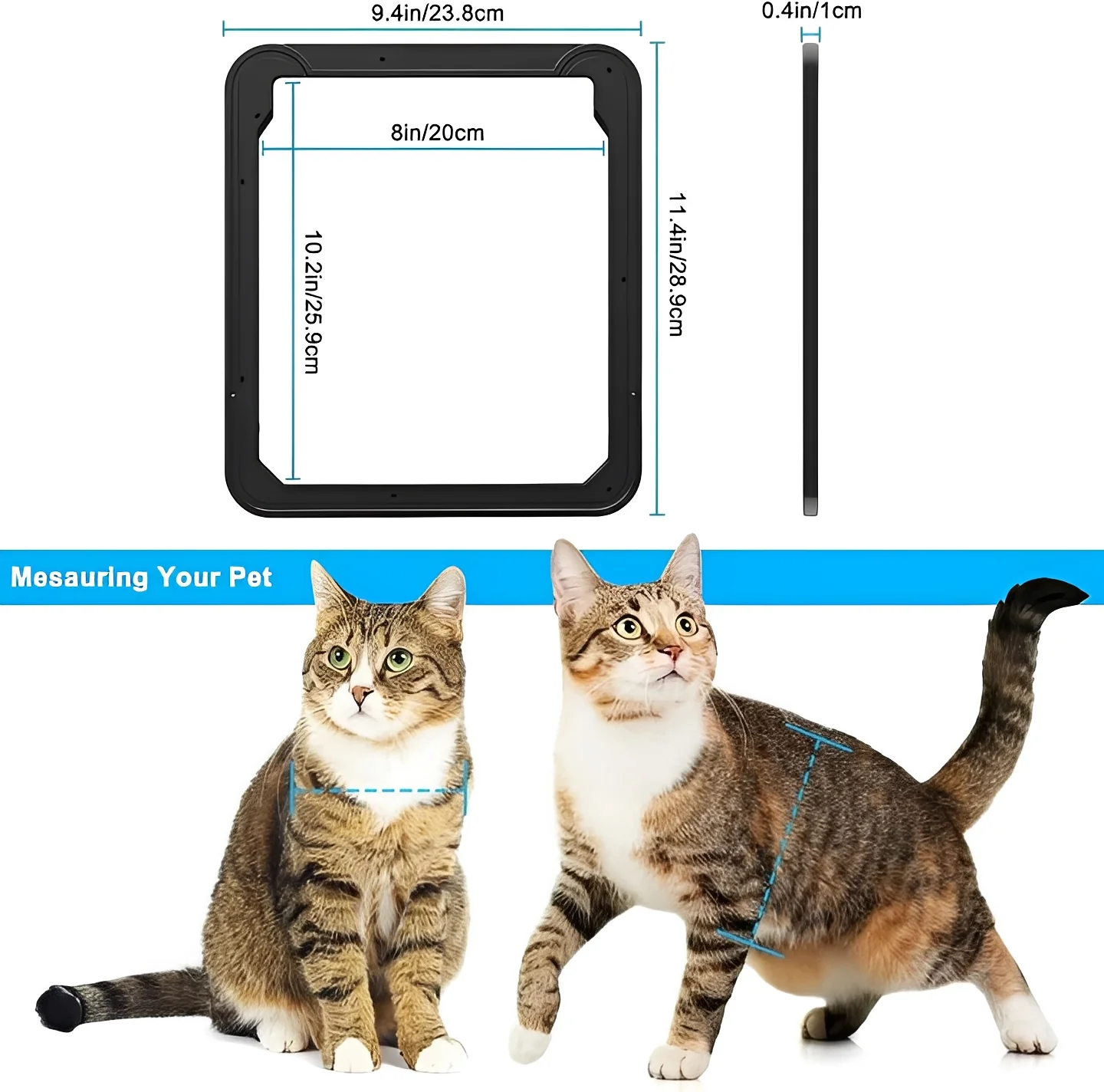 Pet Screen Door Insert with Mesh Flap for Dogs and Cats - Image 6