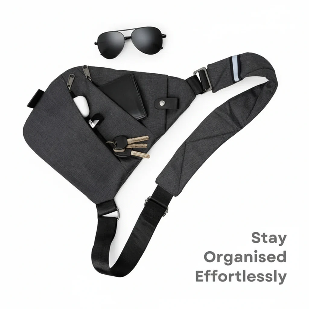 Unisex Crossbody Bag with Hidden Zipper and Secure Design - Image 10