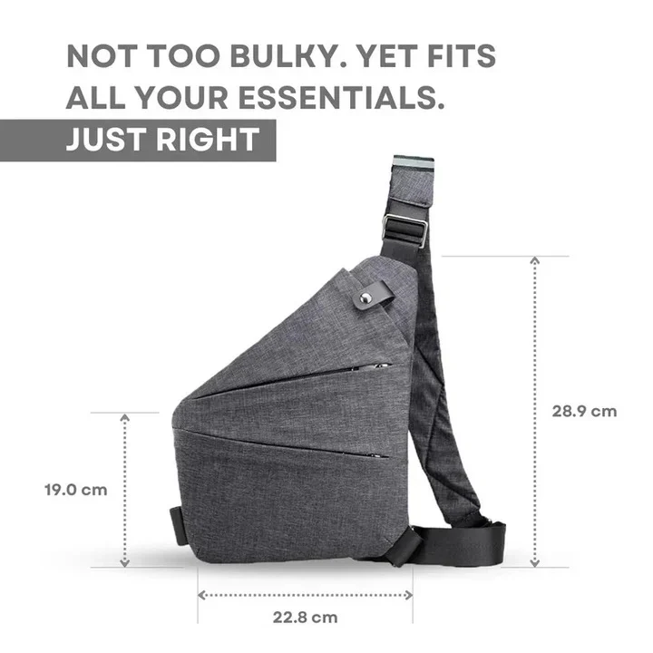 Unisex Crossbody Bag with Hidden Zipper and Secure Design - Image 11