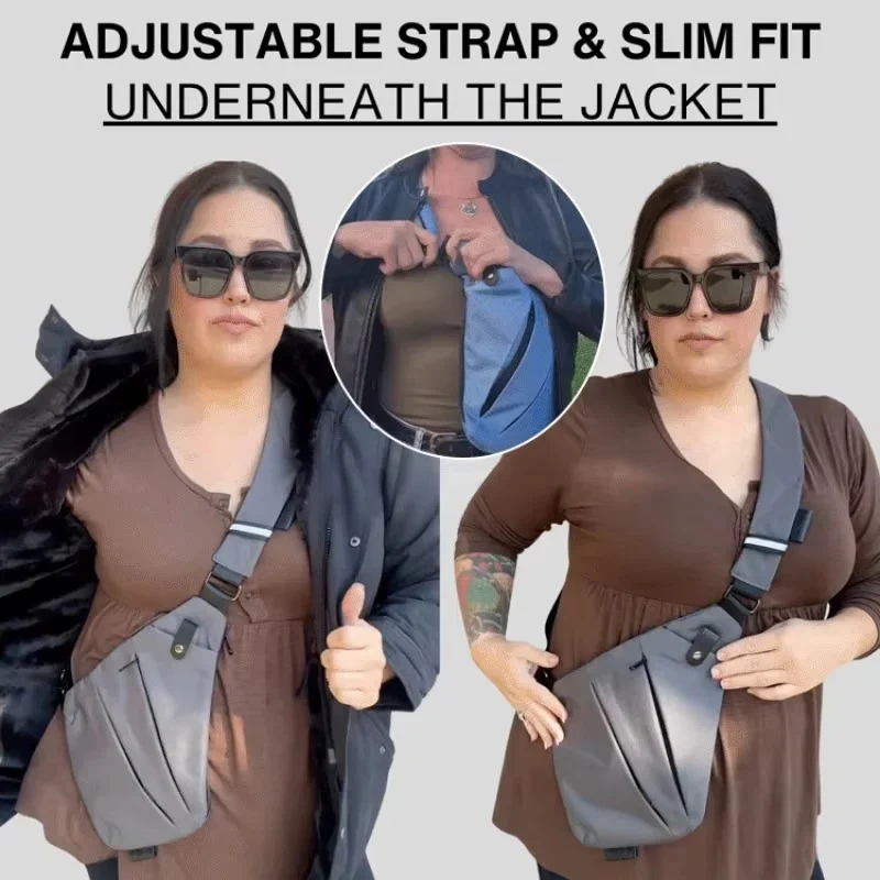 Adjustable Crossbody Sling Bag with Padded Air Mesh Back Panel - Image 17