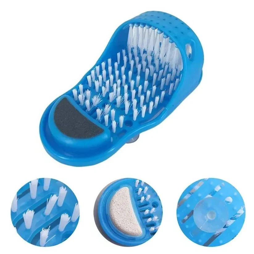 Foot Scrubber for Shower with Contoured Bristles and Grip Base - Image 3