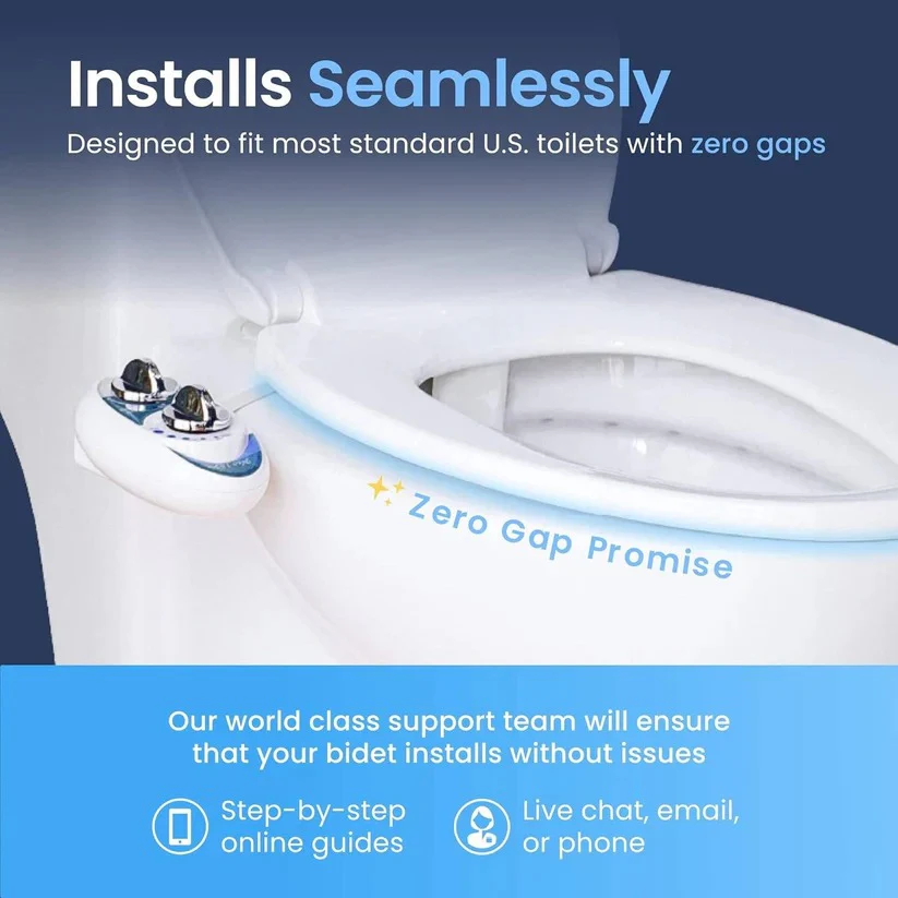 Single Nozzle Bidet Toilet Attachment with Adjustable Water Pressure Control - Image 4