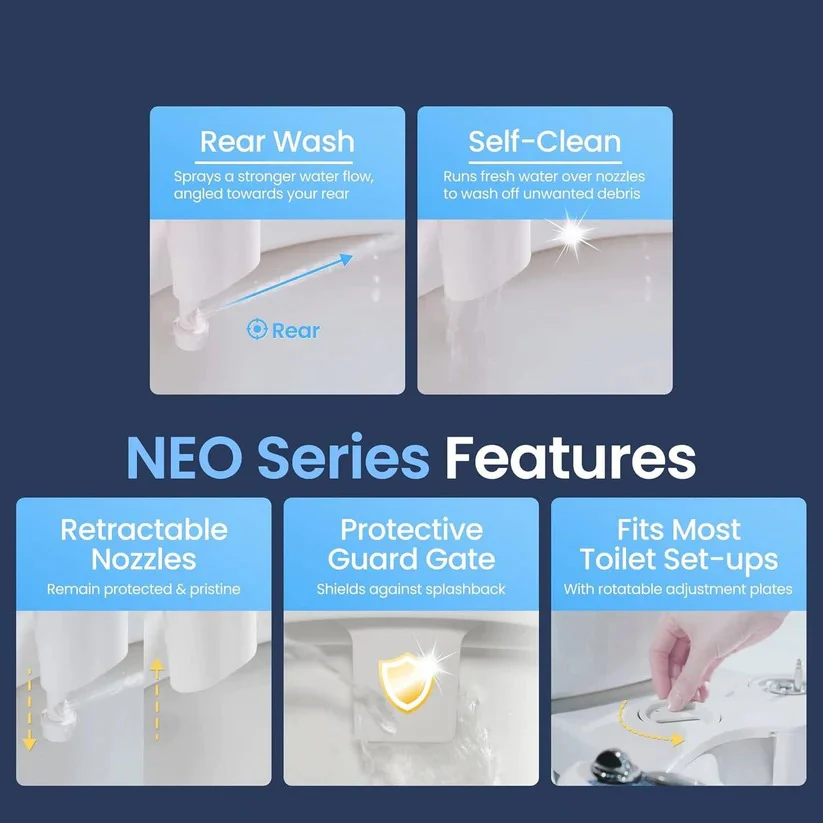 Single Nozzle Bidet Toilet Attachment with Adjustable Water Pressure Control - Image 5