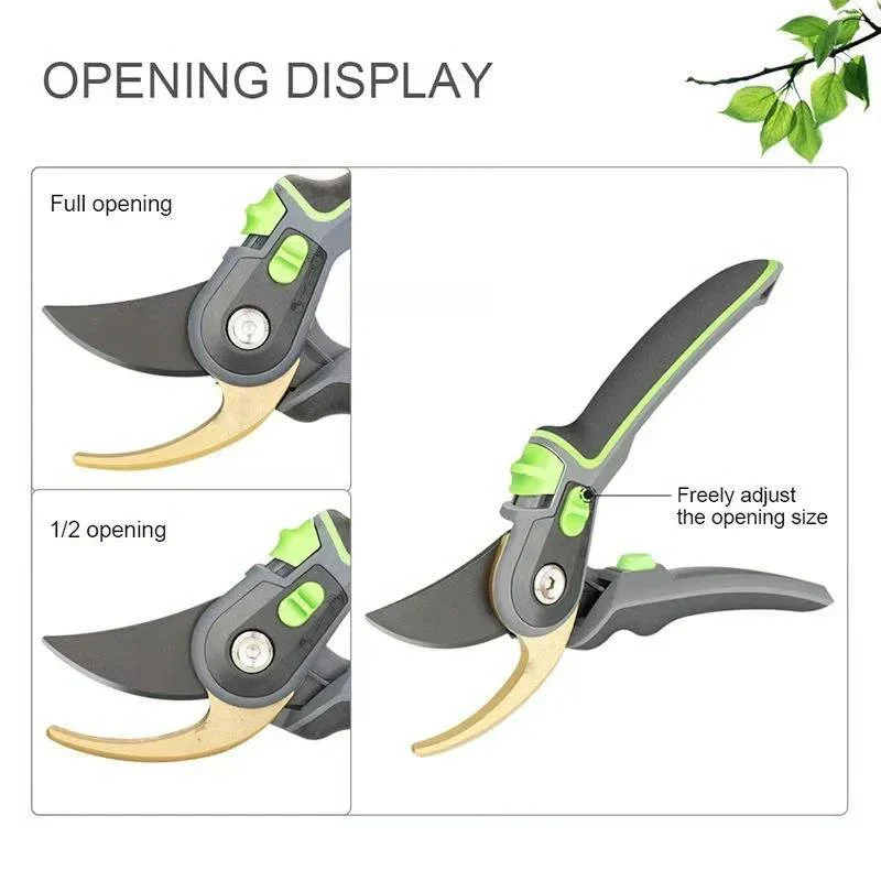 Steel Blade Pruning Shears with Ergonomic Grip for Easy Cutting - Image 6